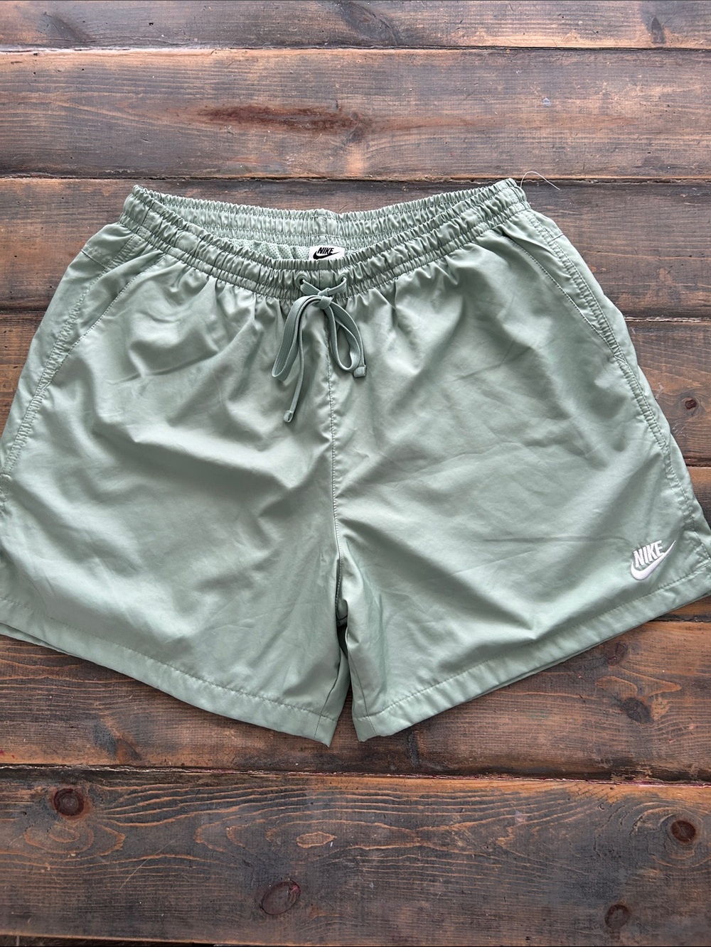 Nike Sage Green Drawstring Athletic Swim Shorts